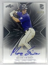 2021 LEAF PERFECT GAME MASON SWINNEY BLACK PAPER AUTO # 41/50