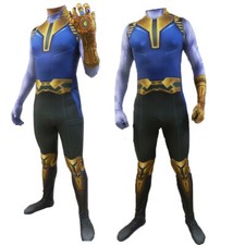 Avengers Thanos Costume Cosplay Jumpsuit Halloween Suit Zentai Adult/Kids