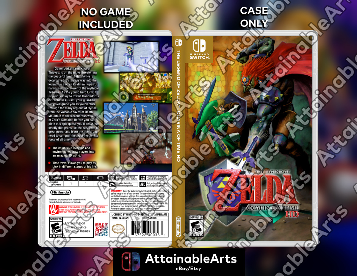 Legend of Zelda: Ocarina of Time Master Quest Game Cube Case + Box Art Only