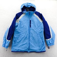 LL Bean Coat Boys XL 18 Jacket Blue Hoodie Ski Coat Retro Youth Snow Casual