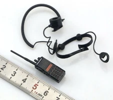 R5-19 1/6 Scale Soldier Communication Equipment Plastic Walkie-talkie + Headset 
