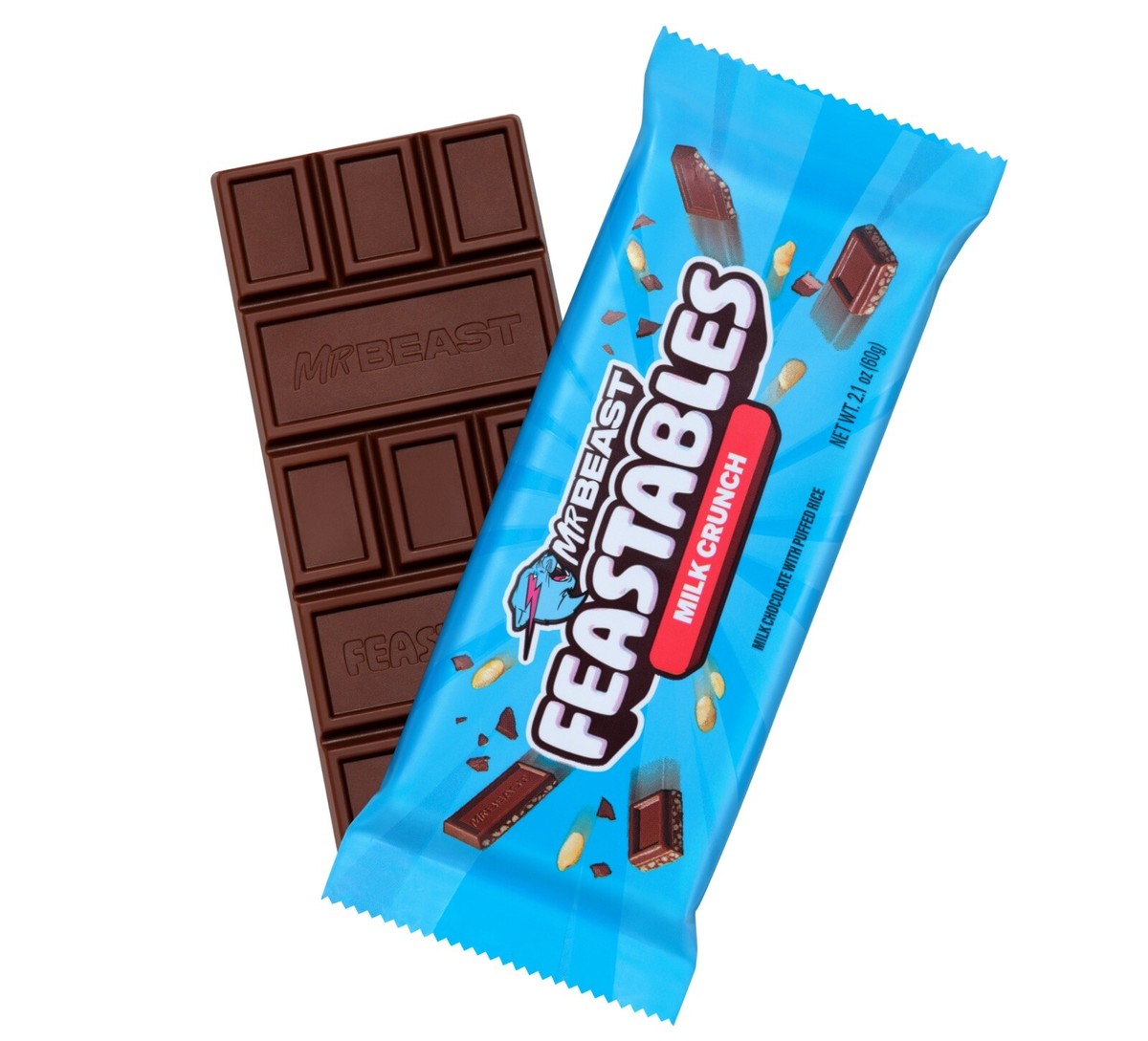 Mr Beast Feastables Milk Crunch 60g🍫✓ In Stock Now ✓ Fast