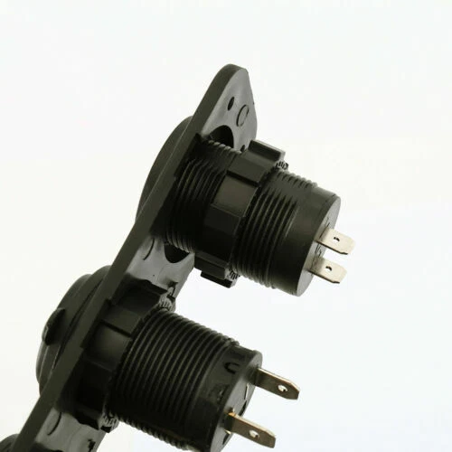12V Marine Boat Car RV Voltmeter Dual USB Port Power Socket 3 Hole Panel Switch - Image 4 of 4