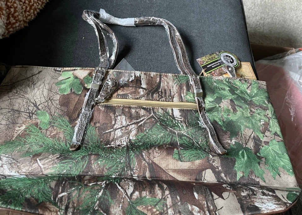 Bolso de Mano/Cartera Realtree Camuflado Grande Marrón/Verde Correas Ajustables Lona Nuevo con Etiquetas Foto 2 de 4