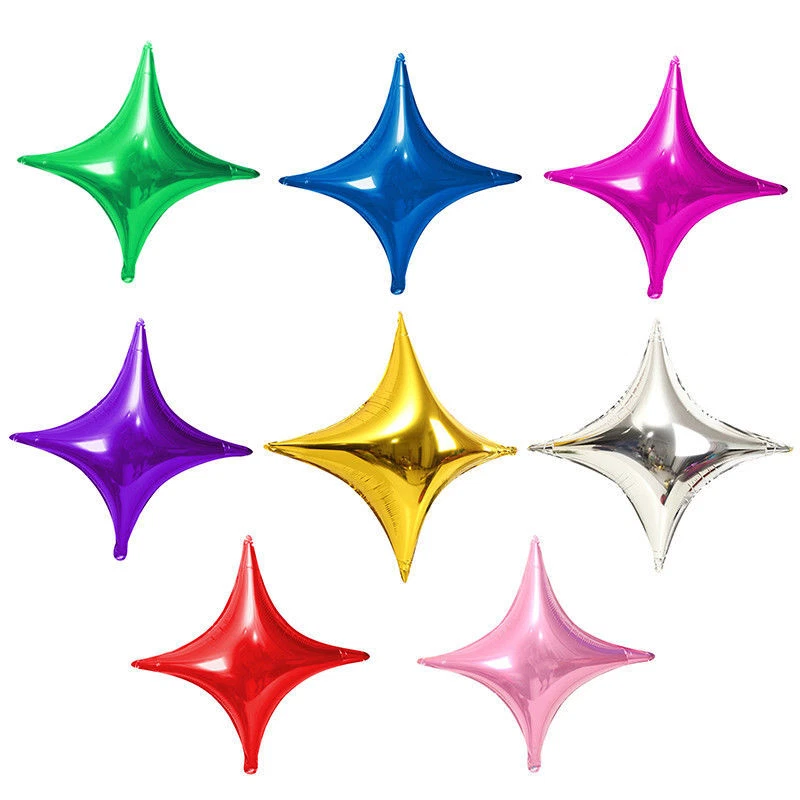 5PCS 10inch Four-pointed Star Foil Balloon Wedding Party