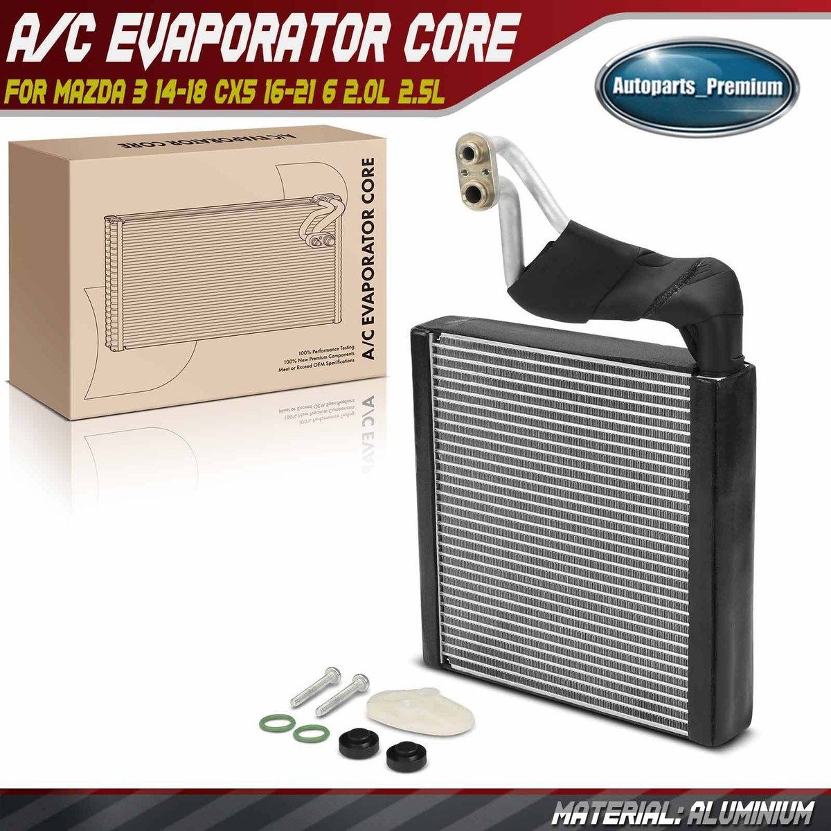 A/C Evaporator Core Parallel Flow for Mazda 3 14-18 CX5 16-21 6 14