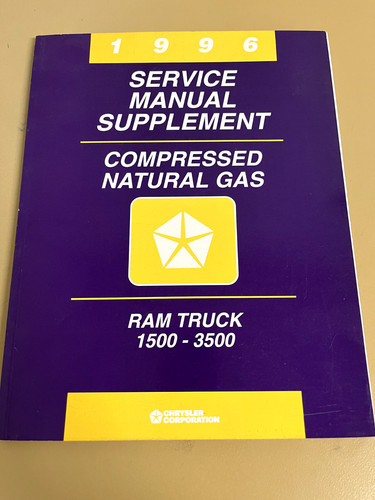 1996 Dodge Ram Truck 1500-3500 Service Manual Supplement, Compressed Natural Gas