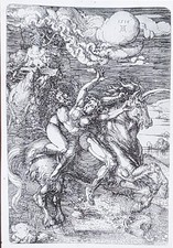 Abduction of Proserpine, Albrecht D&uuml;rer, Magic Lantern Glass Slide