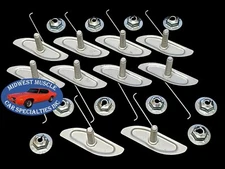 Ford 3/4"-1 5/8" Body Fender Door Quarter Trim Moulding Molding Clips Nuts 10p K