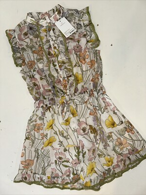 NWT 10 Yr ZIMMERMANN KIDS JEANNIE FRILL PLAYSUIT