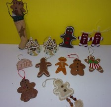 Gingerbread Man / House Christmas Tree Ornaments Mixed Lot
