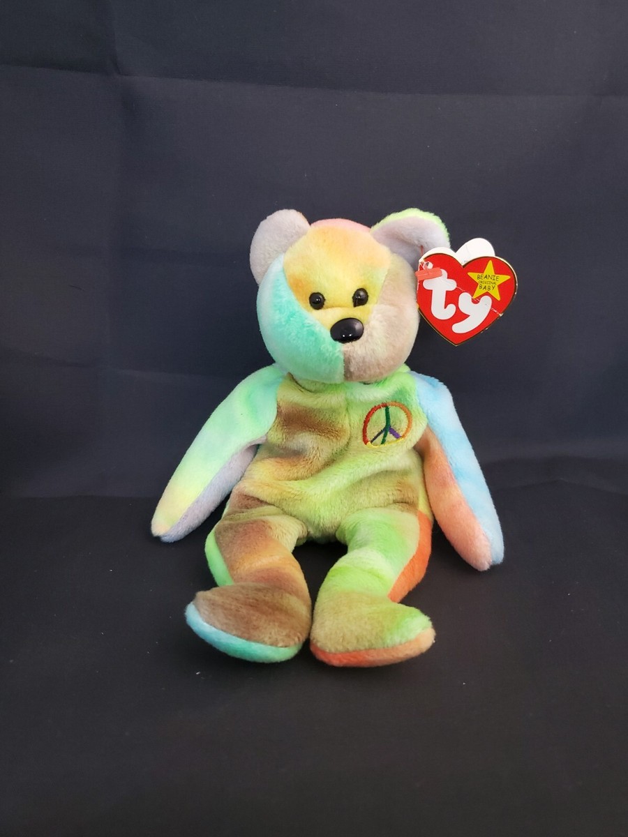 Valuable Beanie Beanie Baby Peace Bear 1996 Value Valuable Beanie