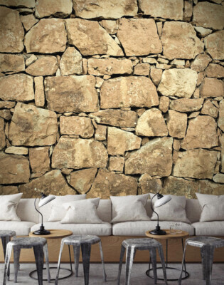 3D Yellow Stone 3253 Wallpaper Mural Wall Print Wall Wallpaper Murals US Coco