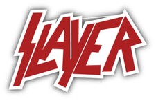Slayer Slogan Logo Car Bumper Sticker Decal - 3'', 5'', 6'' or 8''