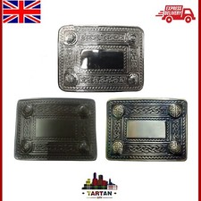 Scottish Kilt Buckle Belt by Tartancity   4 Dome Mirror Design in Antique/Chrome