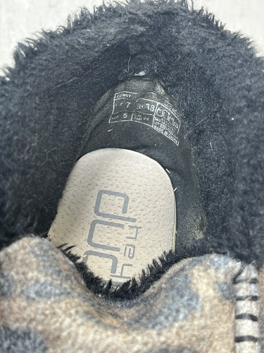 Hey Dude Helis Leo Nut Leopard Shoes Faux Fur Lining Women's Size 7 Slip On - Picture 7 of 7