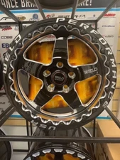 Mustang Weld Racing Ventura Beadlock 15x10 Wheel Gloss Black Milled Spokes