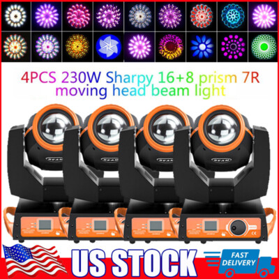 230W 7R Zoom Moving Head Beam Sharpy 8+16 Prism Gobo Strobe DMX Stage Light Spot