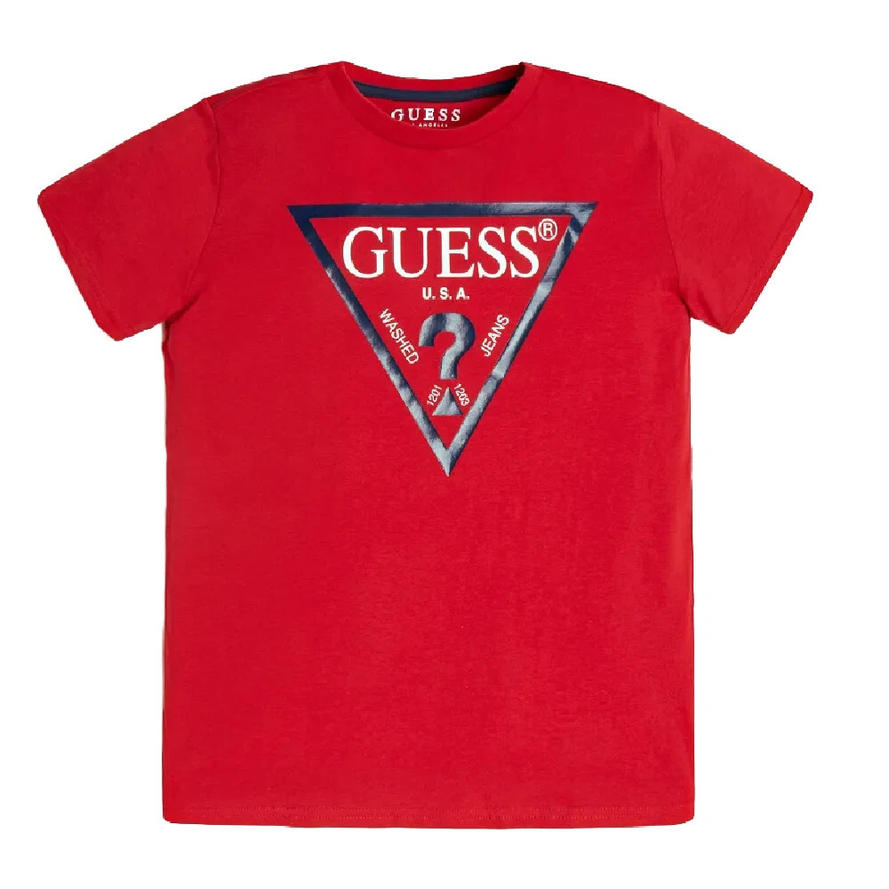 T shirt Rouge Gar on Guess eBay