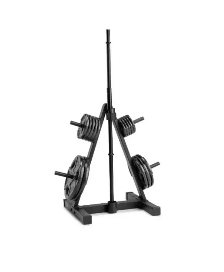 Weider Weight Plate and Barbell Storage Rack Compact Design 210 Lbs Max Weight - Image 2 of 3