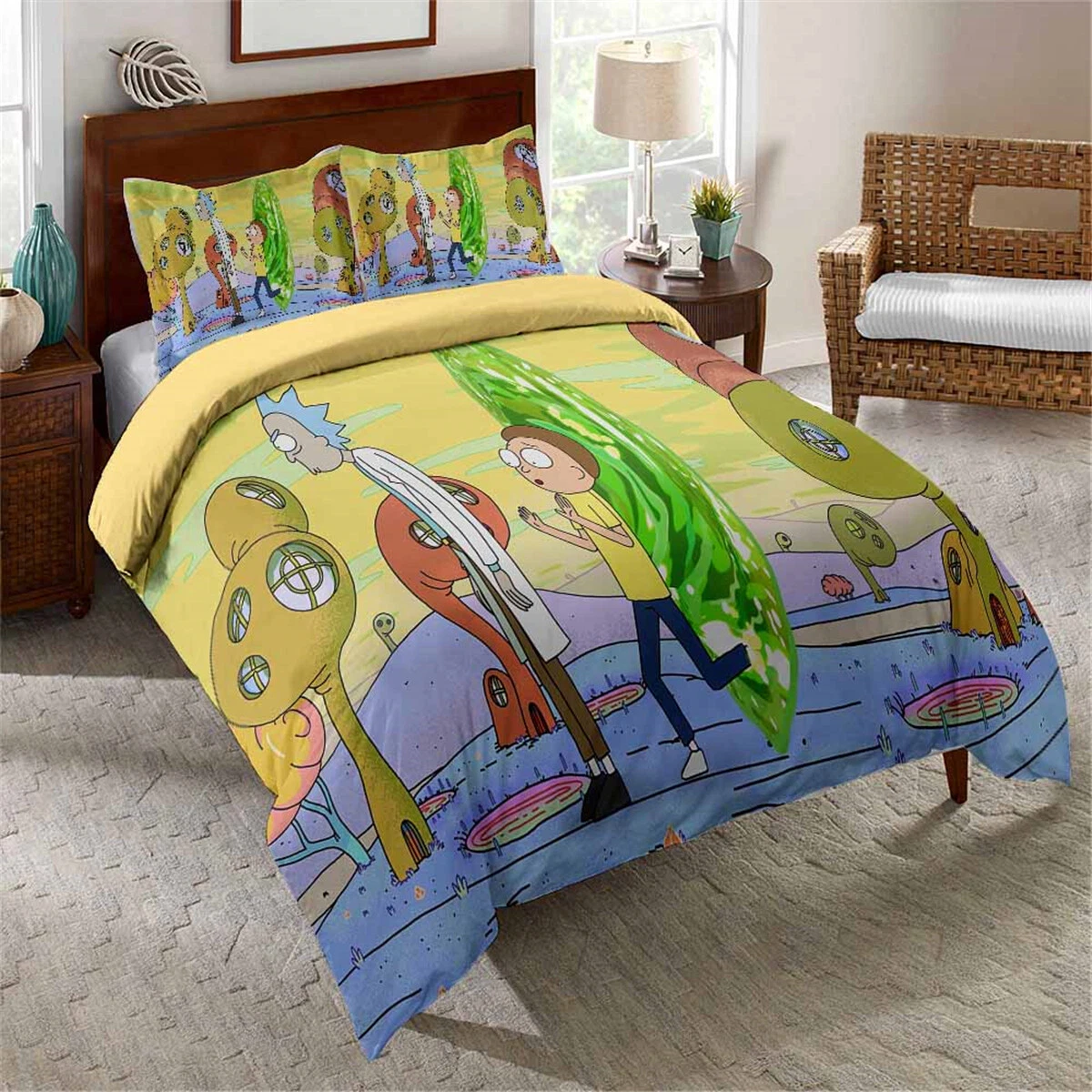 Rick and Rickandmorty Bedding Set, Bedroom Decoration