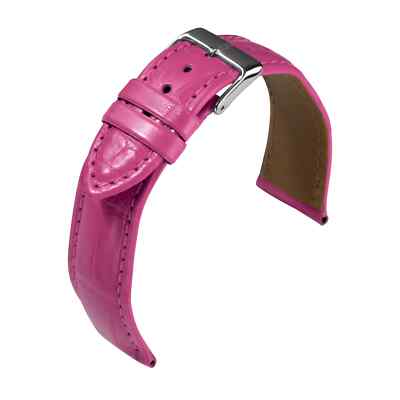 Uhrenarmband Krokodil Alligatorleder Pink von Barington/Eulit - 18, 20 mm