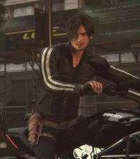 Men's Resident Evil 6 Leon Kennedy Black Leather Motorcycle Jacket