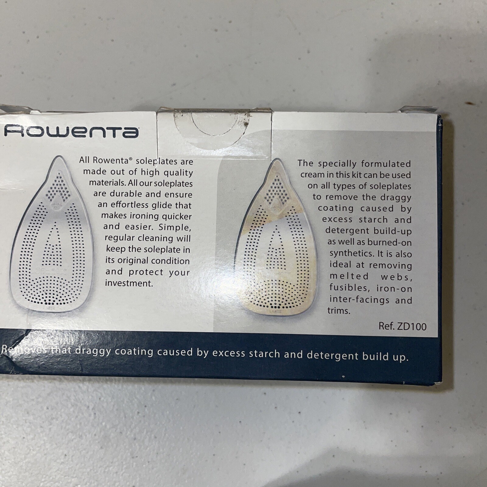 Rowenta Soleplate Cleaner Kit for Steam Irons / Steam Station ZD100 ~ BRAND NEW
