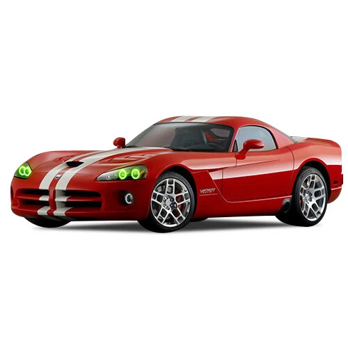 RGB Multi Color LED Halo kit with RF Remote for 2003-2010 Dodge Viper Headlights - Image 3 of 4