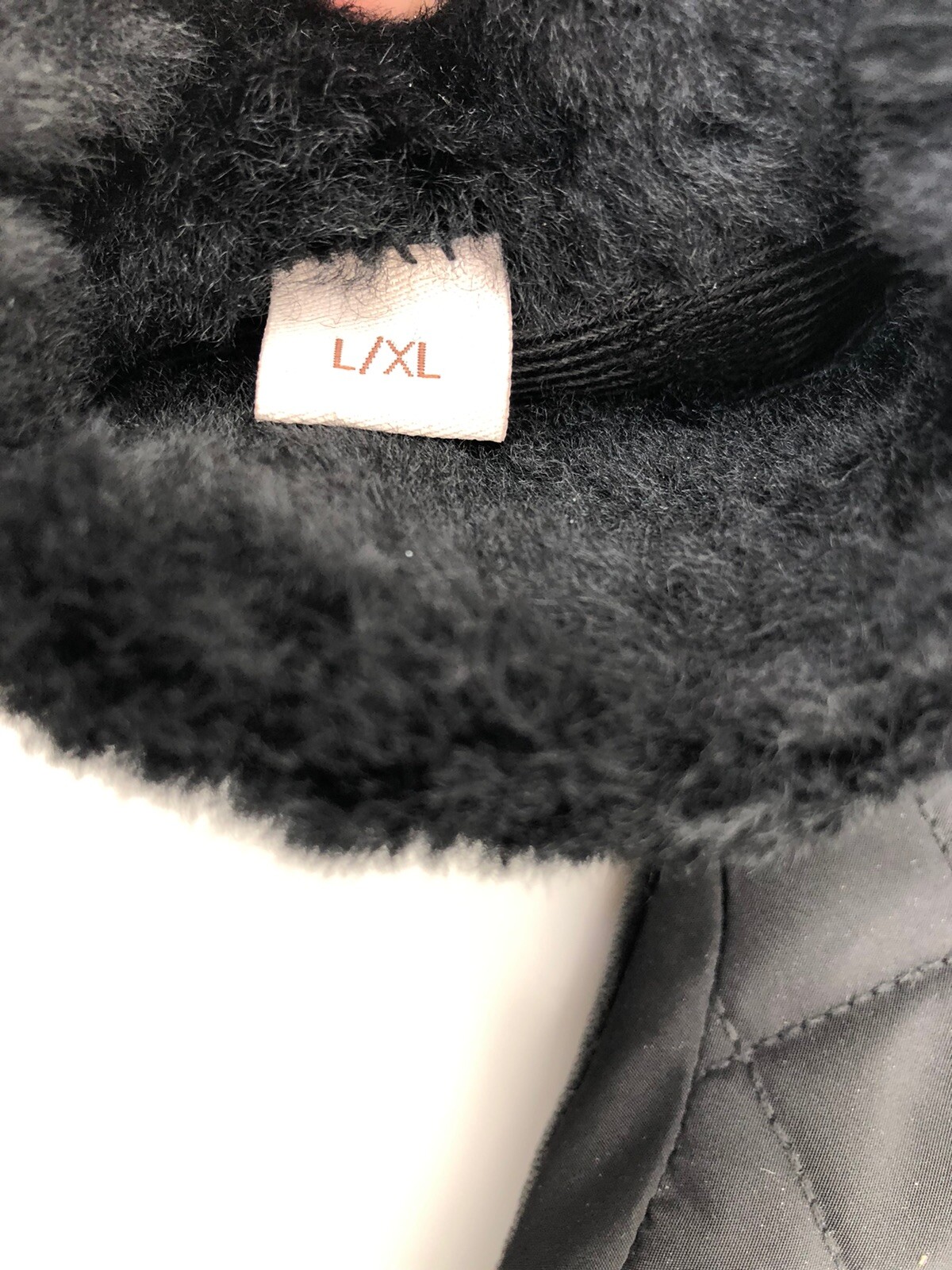 Ugg black nylon and leather gloves. Fur cuffs with toggles image 8