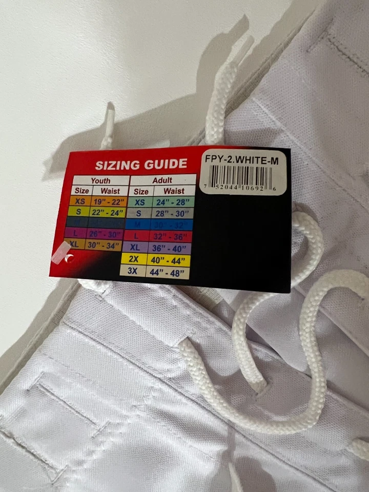 Calça de prática de futebol Champro Youth média com fenda branca com cinto *FRETE GRÁTIS - Imagem 2 de 3