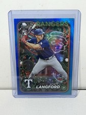 2024 Topps Holiday - Wyatt Langford #H113 Blue Metallic Holiday Tree (RC)