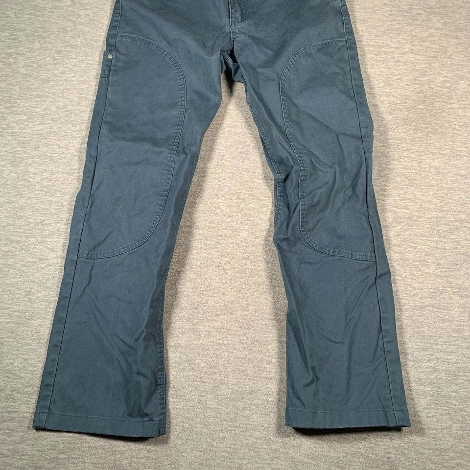 Pantalones prAna para mujer 8 azul azulado algodón elástico al aire libre senderismo viaje escalada Foto 3 de 4