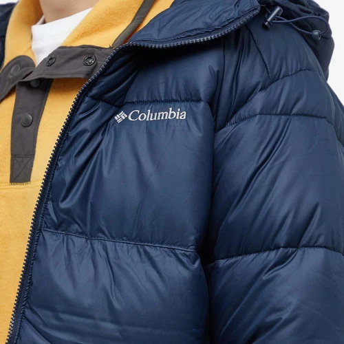 New Men's Columbia Pike Lake II Hooded Navy Puffer Jacket Size Medium image 2