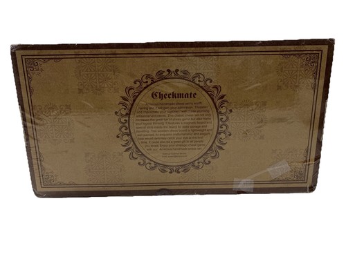 AMEROUS Wooden Chess & Checkers Set with Upgraded Weighted Chess Pieces, 15 Inch - Afbeelding 2 van 5