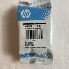 HP 67 Tri Color Ink Cartridge 3YM55A Genuine New Sealed OEM No Box