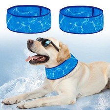 Dog Cooling Bandana,2-Pack Instant Chill Ice Neck Cooler Wrap for Outdoor Sum...