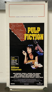 Locandina PULP FICTION 1'Edizione 1994 QUENTIN TARANTINO Uma Thurman Poster CULT
