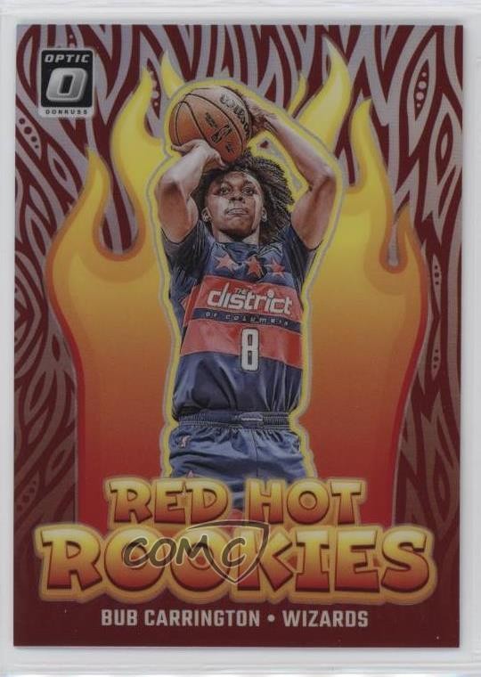 2024 Panini Donruss Optic Red Hot Rookies Holo Prizm Bub Carrington #11 RC 1ns3