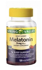 Melatonin Adult Gummies, Sleep Support by Spring Valley, 5 mg, 120 Ct 
