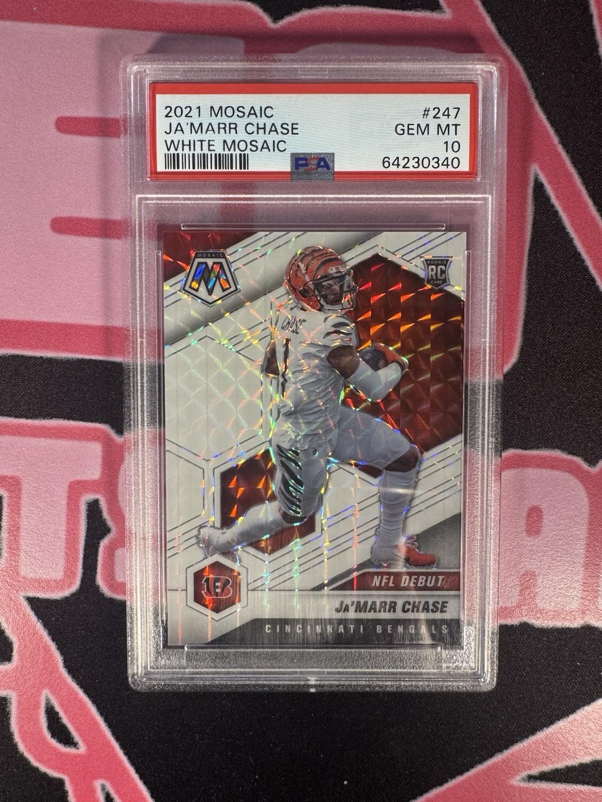 2021 Mosaic Jamarr Chase NFL Debut White /25 PSA 10 Bengals #247