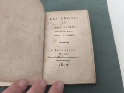 rare Livre, Les Amours Des Dieux Payens, Tome Second, 1802 A Lampasque - Photo 1/4