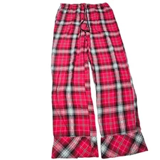 Victorias Secret Red Plaid Flannel Pajama Pants Womens Size M Loungewear PJs