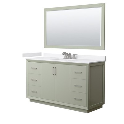 Wyndham Collection WCF4141-60S-VCA-US3M58 Strada 60'' - Light Green / White