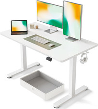 48 X 24 Inches Standing Desk with Drawer, Adjustable Height Electric Stand up De