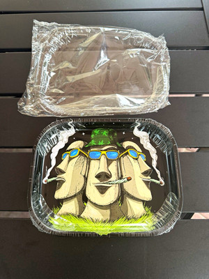 Moai Easter Island Metal Rolling Tray New