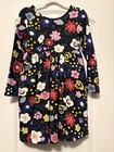 Hanna Andersson girls skater dress 6-7 long sleeve with pockets floral NWOT — photo 1