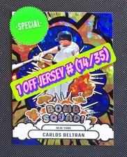 2025 Donruss CARLOS BELTRAN #'d  /35 BLUE ICE Parallel - Bomb Squad #13 
