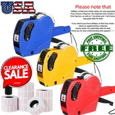 8 Digits Price tag Gun with 600 Sticker Labels and 1 Ink Refill Marker New