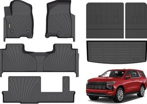 Floor Mats & Cargo Liner for 2021 2022 2023 2024 2025 Chevrolet Tahoe/GMC Yukon